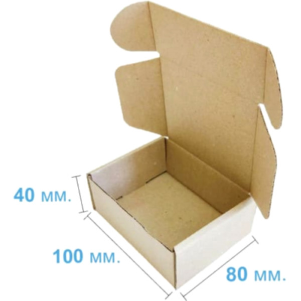 Коробка самосборная 100*80*40 мм, бурая