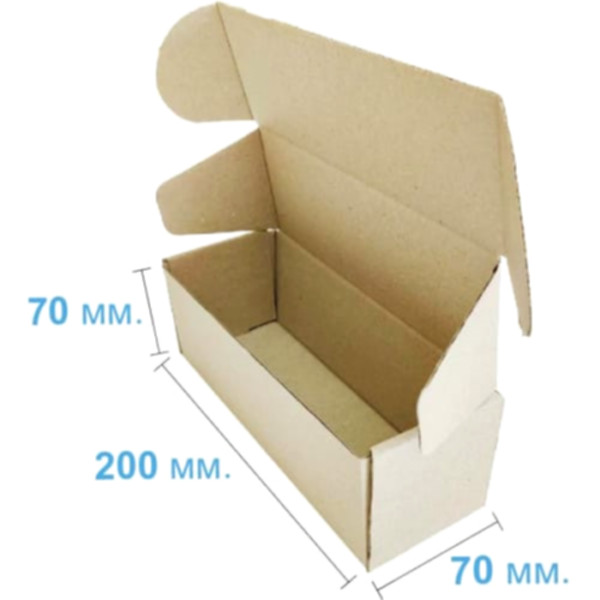 Коробка самосборная 200*70*70 мм, бурая