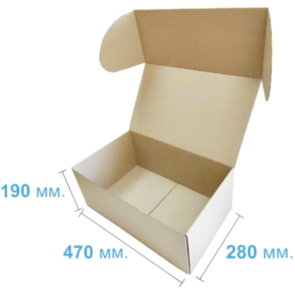 Коробка самосборная 470*280*190 мм, бурая