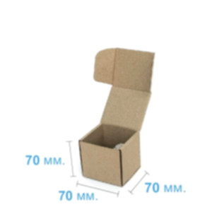 Коробка самозбірна 70*70*70 мм, бура