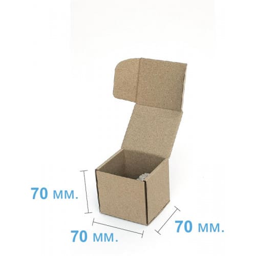 Коробка самозбірна 70*70*70 мм, бура