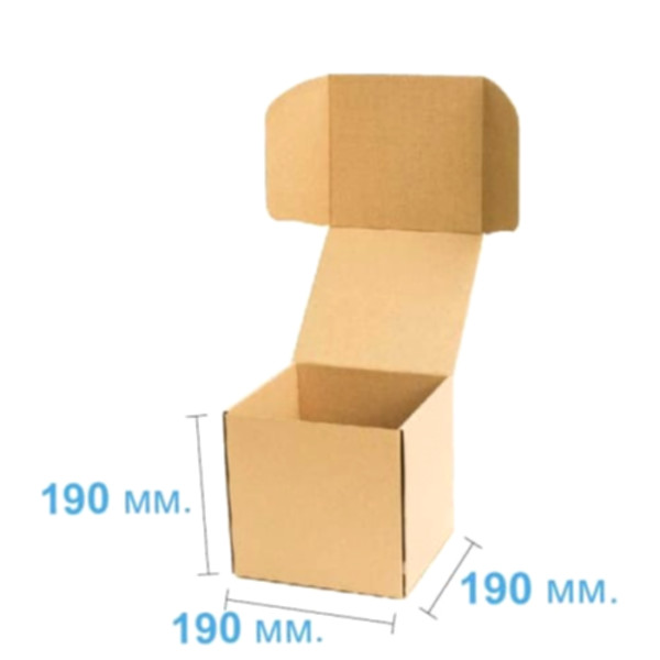 Коробка самосборная 190*190*190 мм, бурая