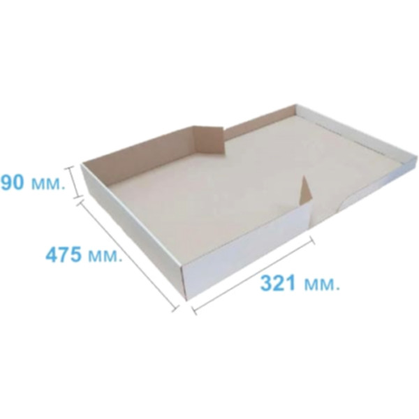 Коробка самосборная 475*321*90 мм, белая