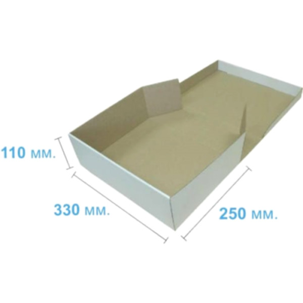 Коробка самосборная 330*250*110 мм, белая