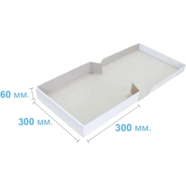 Коробка самозбірна 300*300*60 мм, біла