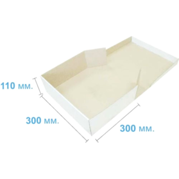 Коробка самозбірна 300*300*110 мм, біла