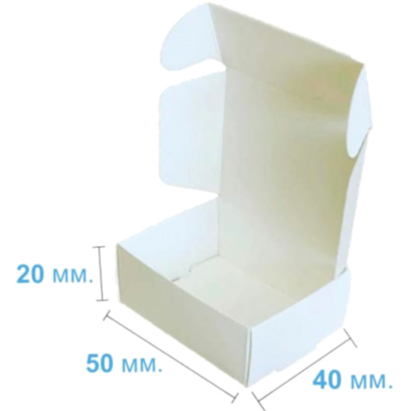Коробка подарункова 50*40*20 мм, біла