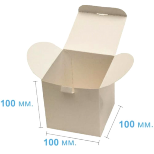 Коробка подарочная 100*100*100 мм, белая