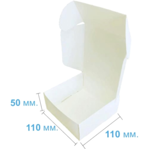 Коробка подарочная 110*110*50 мм, белая