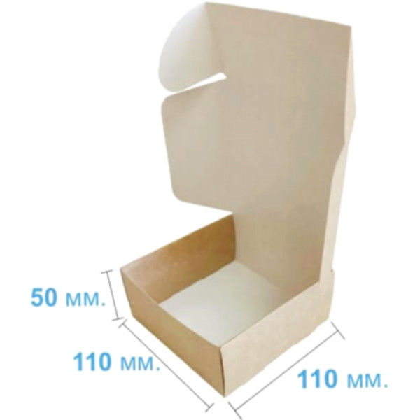 Коробка подарочная 110*110*50 мм, крафт