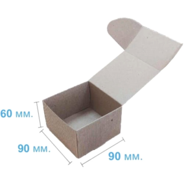 Коробка подарочная 90*90*60 мм, бурая