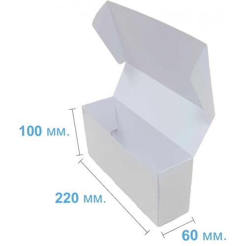 Коробка подарункова 220*60*100 мм, біла