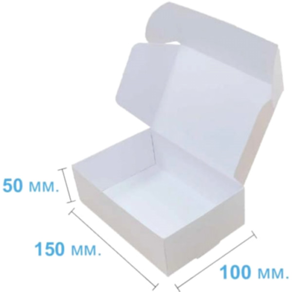 Коробка подарункова 150*100*50 мм, біла