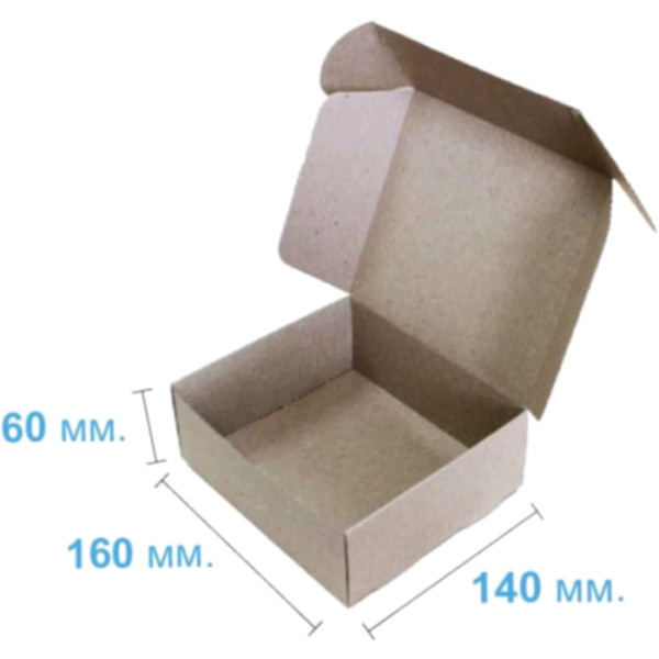 Коробка подарочная 160*140*60 мм, бурая
