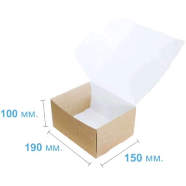 Коробка подарочная 190*150*100 мм, крафт