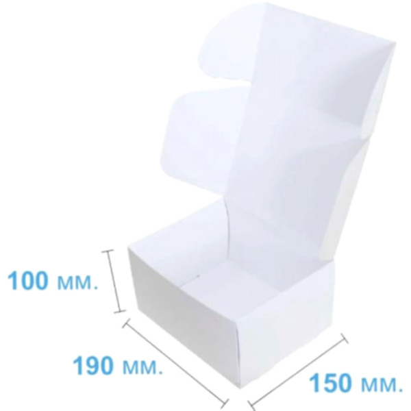 Коробка подарочная 190*150*100 мм, белая