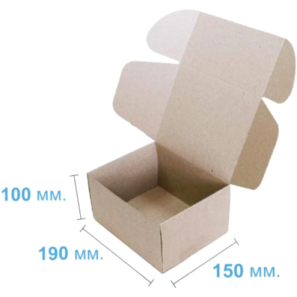 Коробка подарочная 190*150*100 мм, бурая