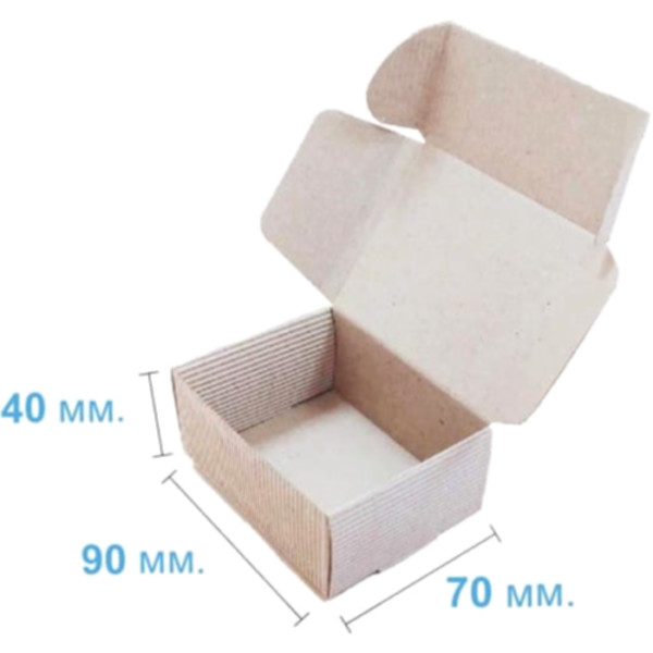 Коробка подарункова 90*70*40 мм, бура