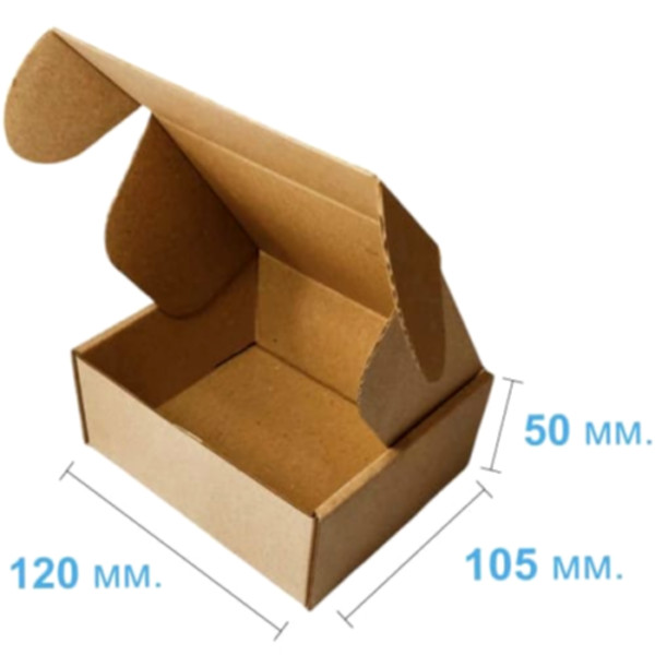 Коробка самосборная 120*105*50 мм, бурая