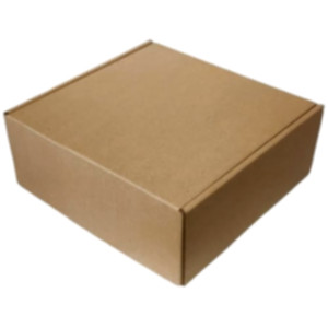 Коробка самосборная 200*200*80 мм, бурая. Photo 2