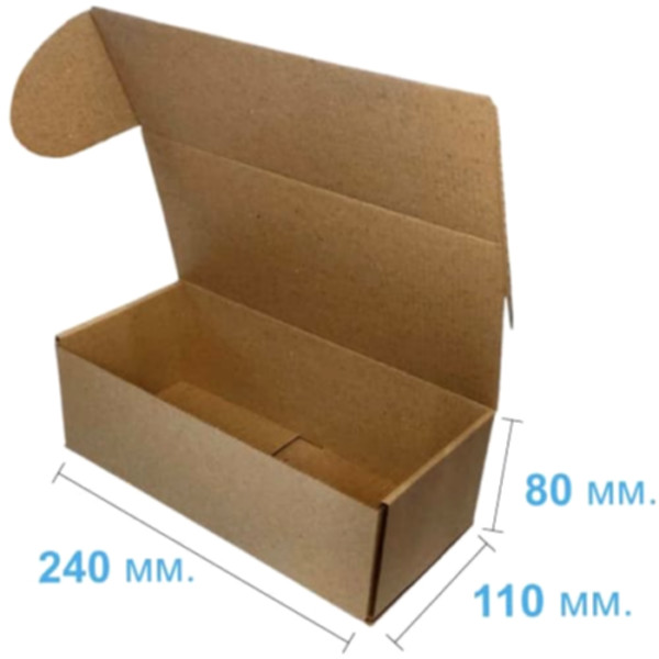 Коробка самосборная 240*110*80 мм, бурая