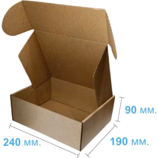 Коробка самосборная 240*190*90 мм, бурая
