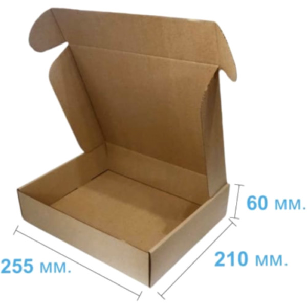 Коробка самосборная 255*210*60 мм, бурая