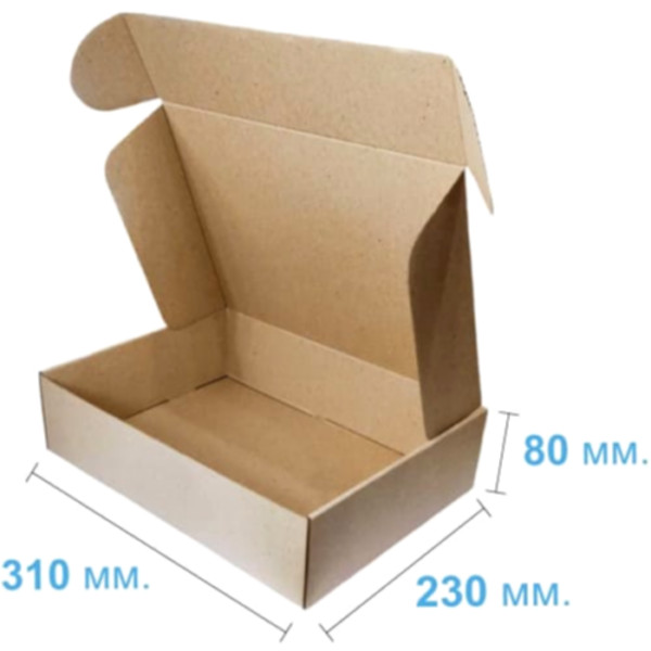 Коробка самосборная 310*230*80 мм, бурая