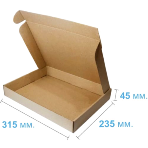 Коробка самозбірна 315*235*45 мм, бура