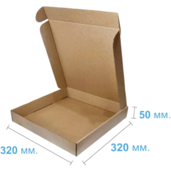 Коробка самозбірна 320*320*50 мм, бура
