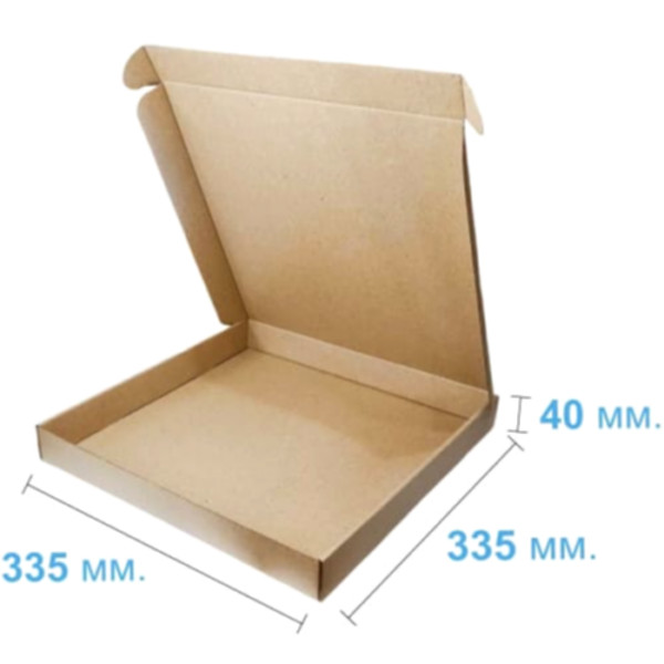 Коробка самозбірна 335*335*40 мм, бура