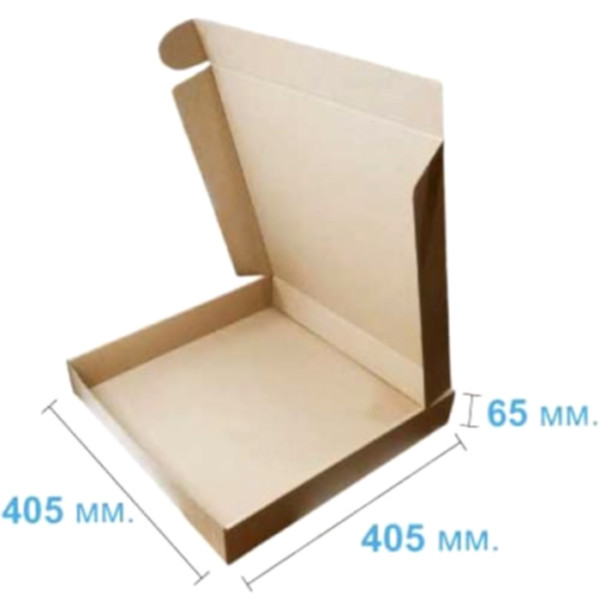 Коробка самозбірна 405*405*65 мм, бура