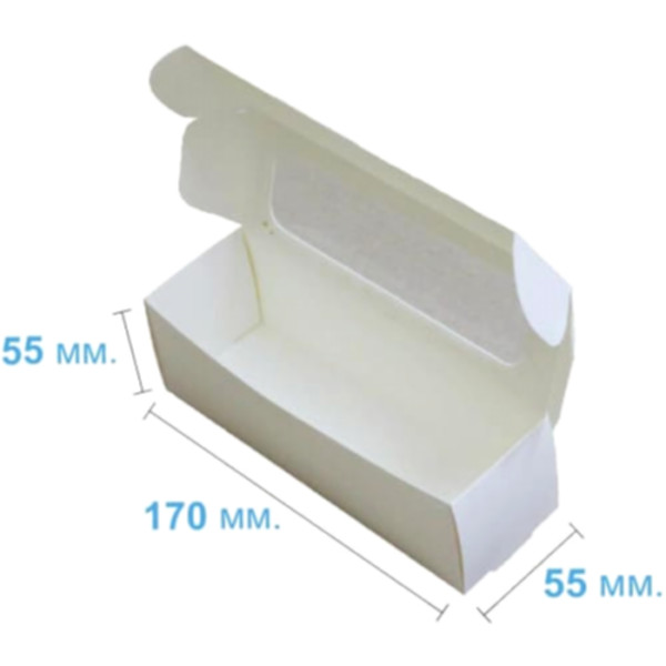 Коробка подарочная 170*55*55 мм, белая Коробка подарочная 170*55*55 мм, белая
