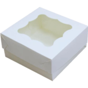 Коробка подарочная 130*130*60 мм, белая. Photo 2