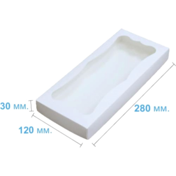 Коробка подарочная 280*120*30 мм, белая Коробка подарочная 280*120*30 мм, белая