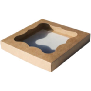 Коробка подарочная 200*200*30 мм, крафт. Photo 2 Коробка подарочная 200*200*30 мм, крафт. Photo 2