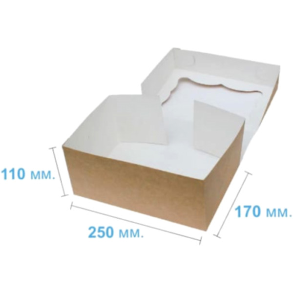 Коробка подарочная 250*170*110 мм, крафт Коробка подарочная 250*170*110 мм, крафт