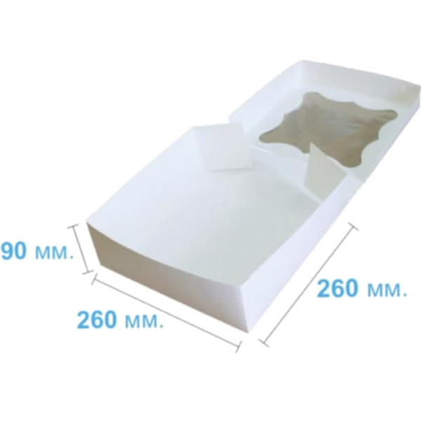 Коробка подарочная 260*260*90 мм, белая Коробка подарочная 260*260*90 мм, белая