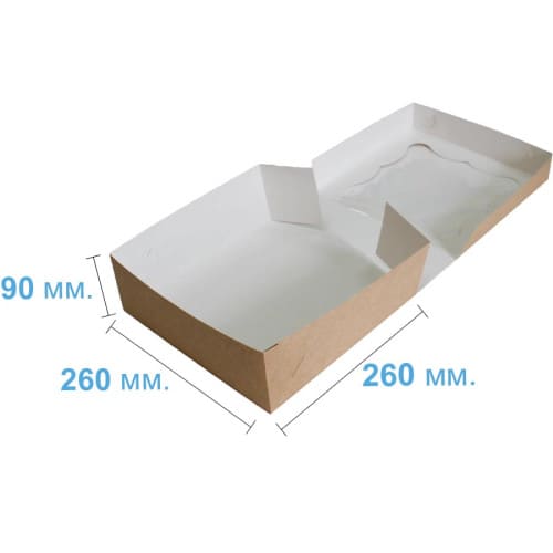 Коробка подарункова 260*260*90 мм, крафт
