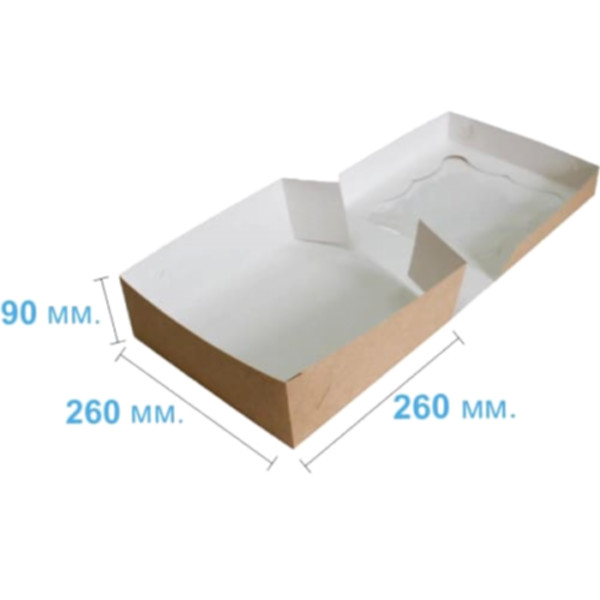 Коробка подарочная 260*260*90 мм, крафт Коробка подарочная 260*260*90 мм, крафт