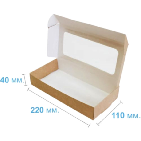 Коробка подарочная 220*110*40 мм, крафт Коробка подарочная 220*110*40 мм, крафт
