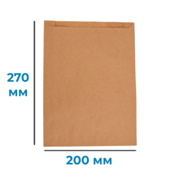 Пакет саше 270*200*40 мм, бурый