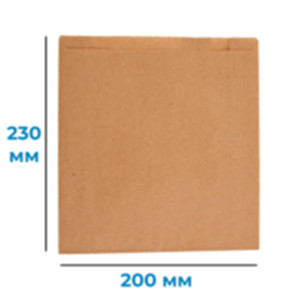 Пакет саше 230*200*40 мм, бурий