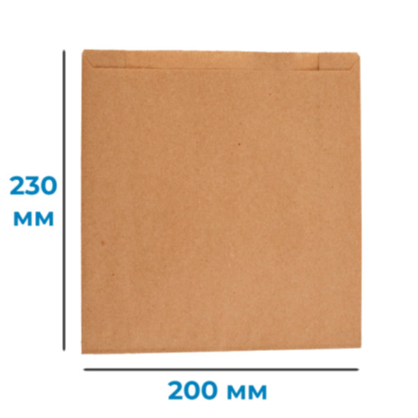 Пакет саше 230*200*40 мм, бурый