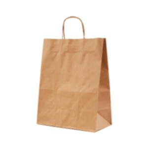 Пакет паперовий 335*260*140 мм, бурий, кручені ручки. Photo 2